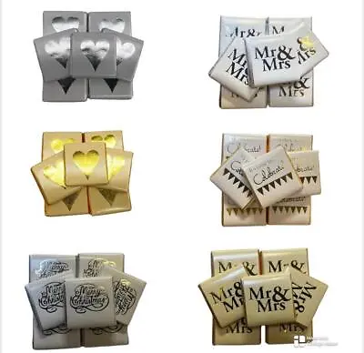 Gold Silver Foil Milk Chocolate Neapolitans Wedding Birthday Christening Favours • £90.99