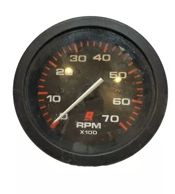 Quicksilver 7000 RPM Tachometer Part# 79-895283Q05 Black Gauge  Outboard  I/O • $53.25