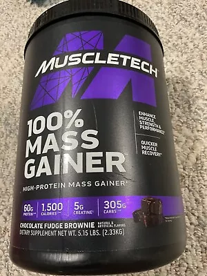 MuscleTech 100% Mass Gainer Chocolate Fudge Brownie Protein Powder • $34.95