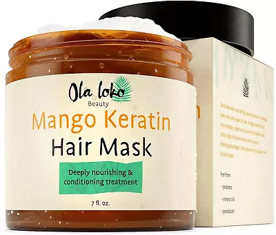 Mango Keratin Hair Treatment - Hair Masks For Dry Damaged Hair Natural Keratin  • £12.63