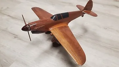 P-40 Warhawk WWII Mahogany Airplane Model Kit Desk Display  • $98.99