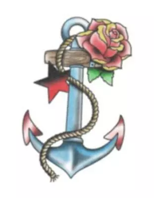 Tattooed Now! Temporary Fake Tattoo Nautical Ship Sailor Anchor Waterproof  • £4.49