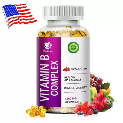 Vitamin B Complex 120 Capsules B1B2B3B5B6B7B9B12 Immune Support Pills • $13.86