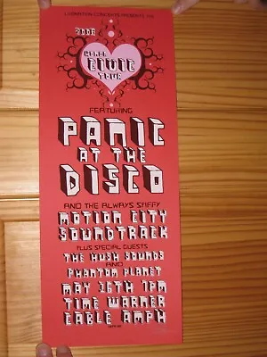 Panic At The Disco Poster Silkscreen Signed Numbered 2008 Honda Civic Tour • $257.14