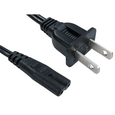 USA Power Cord US 2 Pin Plug To IEC C7 Figure 8 Socket Mains Lead 1M • £4.48