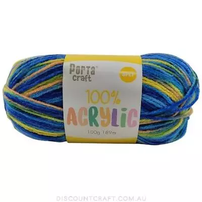 Acrylic Yarn 100g 189m 8ply - Variegated Paddle Pops • $3.50