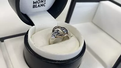 Montblanc Ag 925 Sterling Silver And Rose Gold Ring 100% Authentic New Ret $1000 • $500