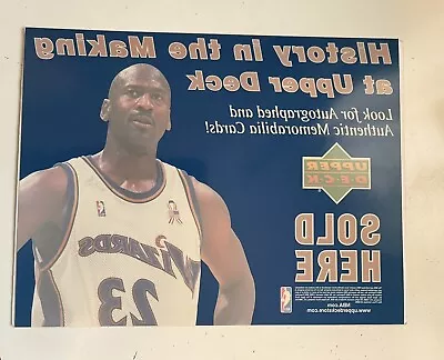 Michael Jordan Wizards Rare Sticker Window Sign UD 2002 • $69.19