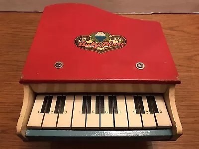 Vintage Tabletop Red Yellow Green Baby Piano Made In Japan - Works Well See Pics • $35