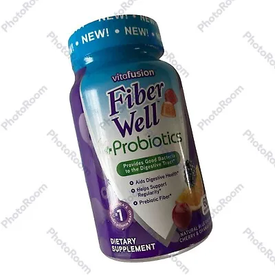 Vitafusion Fiber Well + Probiotics Digestive Health 60 Mixed Fruit Gummies 05/24 • $17.97