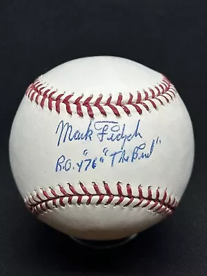 Mark Fidrych ROY 76 The Bird Signed Baseball Rookie Of The Year Detroit Tigers   • $235