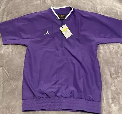 Jordan Team Lightweight Men Coaches Jacket  Purple 1/2 Zip CV5858-545 Size M S • $45.98