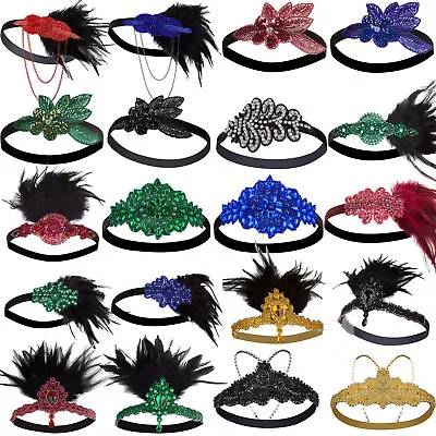 1920s Gatsby Headpiece Shawl Wraps Necklace Earring Flapper Costumes Accessories • $16.60