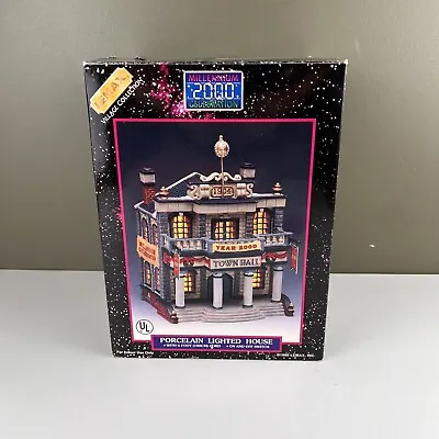 VTG 1999 LEMAX Millennium Celebration Year 2000 PORCELAIN LIGHTED HOUSE Village • $18