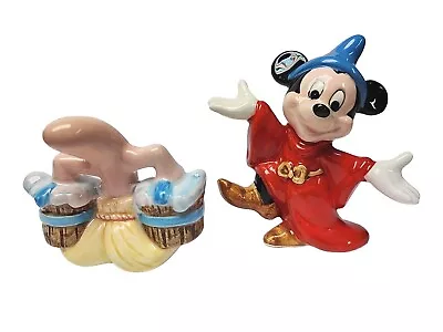 Disney Fantasia Mickey And Mop & Bucket Salt And Pepper Shakers Vintage • $14