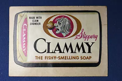 1974 Topps Series 6 - Wacky Packages -  Clammy Soap  - Authentic • $2