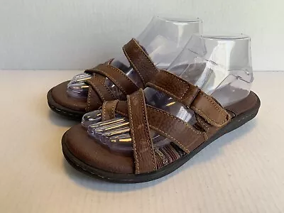 Minnetonka 75501 Brown Leather Thong Sandals Strap Flats Open Toe Women’s Size 8 • $25