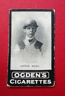 OGDENS TAB  SCARCE ANTIQUE Cir 1901 CIGARETTE CARD  JOCKEYS   B.59  LESTER REIFF • £1.99
