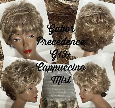 Gabor Wig PRECEDENCE Mono Hand Tied Top G13+ Cappuccino Mist Size Average Clean • $39