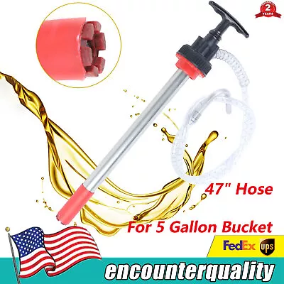 5 Gallon Bucket Bucket Pail Gear Oil Pump Manual Oil Transfer Pump+47  Hose • $30.40