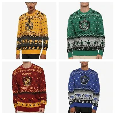 $80 • Buy Harry Potter Ugly Christmas Sweater Gryffindor Slytherin Ravenclaw Hufflepuff