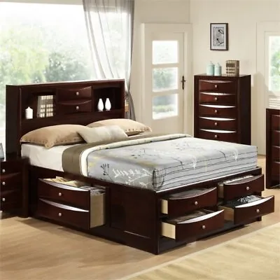 Picket House Furnishings Madison Queen Storage Bed In Mahogany • $1254.63