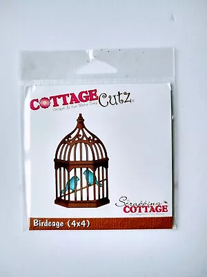 Cottage Cutz Die Birdcage (4x4)  Birds And Birdcage Die  Cardmaking Crafts  • £6.50