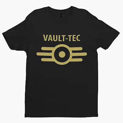 Vault-Tec T-Shirt - Cool Gamer Funny Retro Game Comic Arcade Fallout Nerd Boy • £10.79