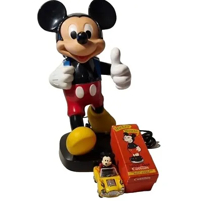 Vintage Mickey Mouse Collection Tyco Telephone Cusson's Soap & Pull-back Car • £59.99