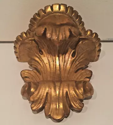 Vintage Italian Gold Gilt Finish And Plaster Wall Bracket Shelf • $40