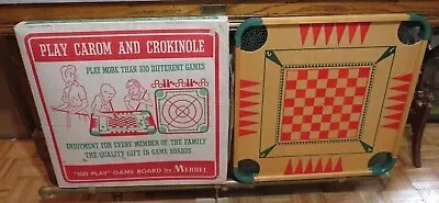 Vintage Merdel 1960's Wood Carrom Game Board No. 100 With Original Box *NICE* • $75