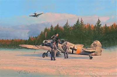 The Blond Knight By Robert Taylor Aviation Art Signed By WWII Luftwaffe Pilots • $325