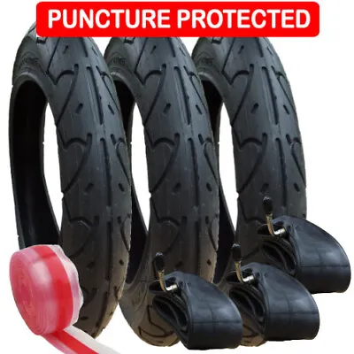 £49.95 • Buy Set Of Tyres & Tubes For Quinny Freestyle Pushchairs Puncture Protected