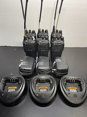 Motorola CP200 UHF 6 Radios & 3 Chargers Working • $350