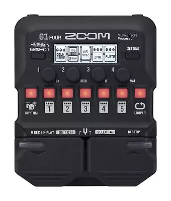 $125.18 • Buy Zoom G1 FOUR Guitar Multi-Effects Processor Pedal, With 60+ Built-in Effects,...