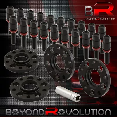 For BMW F80 M3 F10 M5 4PC 5x120mm 15mm Wheel Spacers Extended Lug Bolts M14x1.25 • $49.99