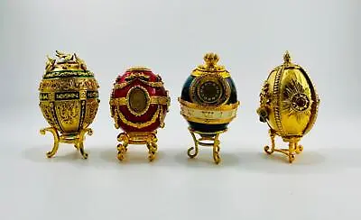Joan Rivers Imperial Treasures Collection Of 4 Jeweled Faberge Eggs Excellent • $187.50