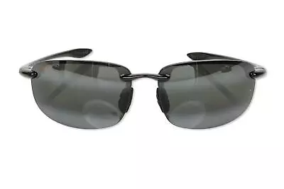 Maui Jim Hookipa Rimless Sunglasses Gloss Black/Neutral Grey Large 303299 • $162.90