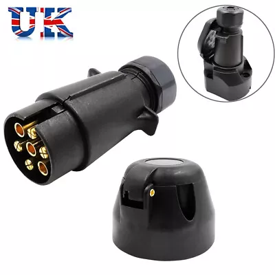 7 Pin Towing Electrics Plug & Socket Type For Caravan Trailer Lights Connector • £6.95