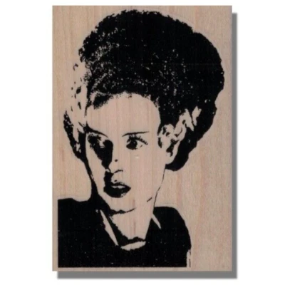 $11.74 • Buy BRIDE OF FRANKENSTEIN Rubber Stamp, Halloween, Horror Movie Monster Scary Lady