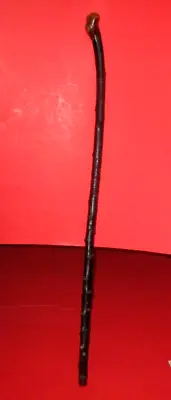 Vintage Black Shillelagh Wood Irish Walking-fighting Stick~36  With Worn Thorns • $167.11