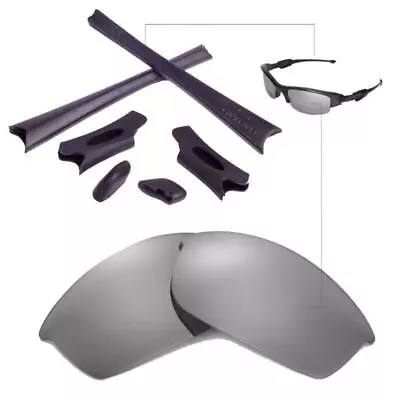 WL Titanium Replacement Lenses And Black Rubber Kit For Oakley Flak Jacket • $9