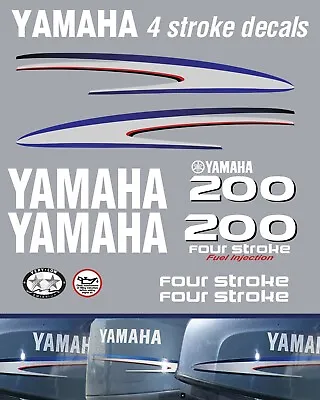 YAMAHA F200 Four Stroke Fuel Injected Decals • $78.29