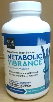 Vibrant Health Metabolic Vibrance 90 Capsules EXP 08/2024 • $17