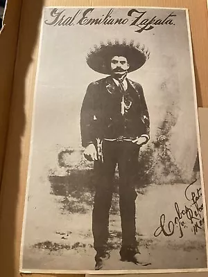 NOS Vintage Emiliano Zapata Poster From The 1960s Mexican Revolution • $89.99