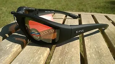 Maxx HD Motorcycle Sunglasses Black Brown Lens Foam Padding ATV E5 • $19.45