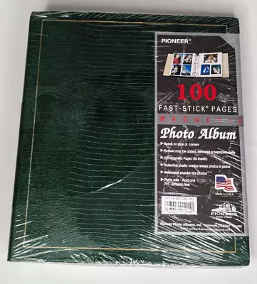 Pioneer LM-100 Binder Magnetic 3-ring Photo Album 100 Magnetic Pages - Green • $14.99