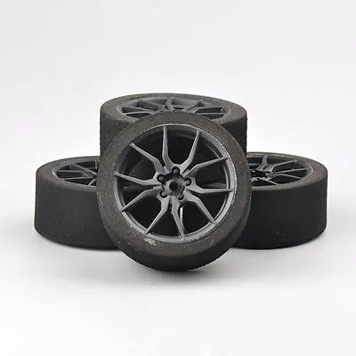 4PCS 1/10 Foam Tires Tyres&Wheel Rims 12mm Hex For HSP HPI On-road RC Racing Car • $18.89