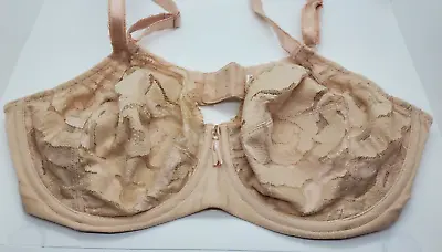 Wacoal 36D Bra 855223 Top Lace Cup  Naturally Nude Underwire Full Coverage EXUC • $21.90