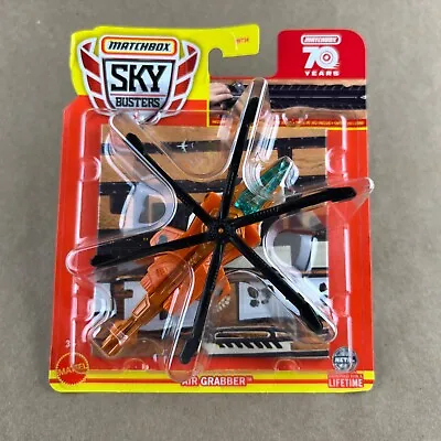 Matchbox Sky Busters 2023 Air Grabber Orange 32/32 Diecast Toy Military Plane • $3.99